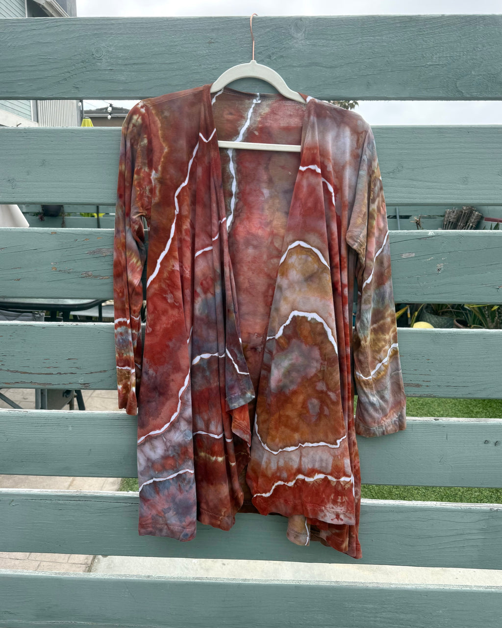 Red Jasper Asymmetrical Cardigan (M)