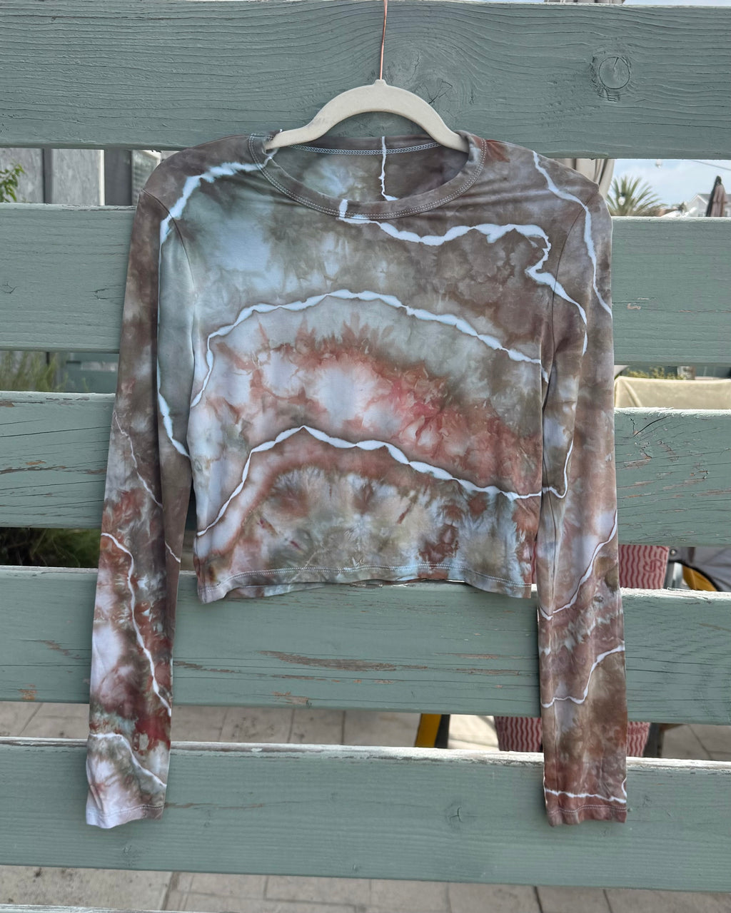 Forest Mushroom Long Sleeve Crop Top (L)