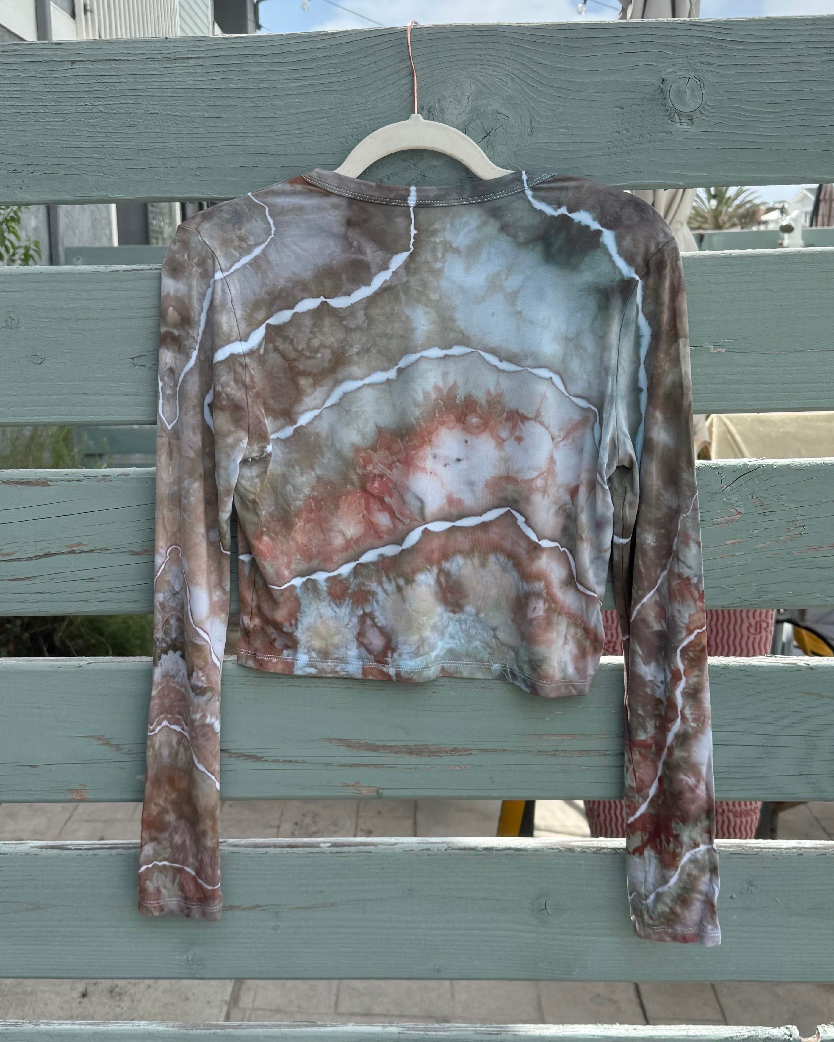 Forest Mushroom Long Sleeve Crop Top (L)