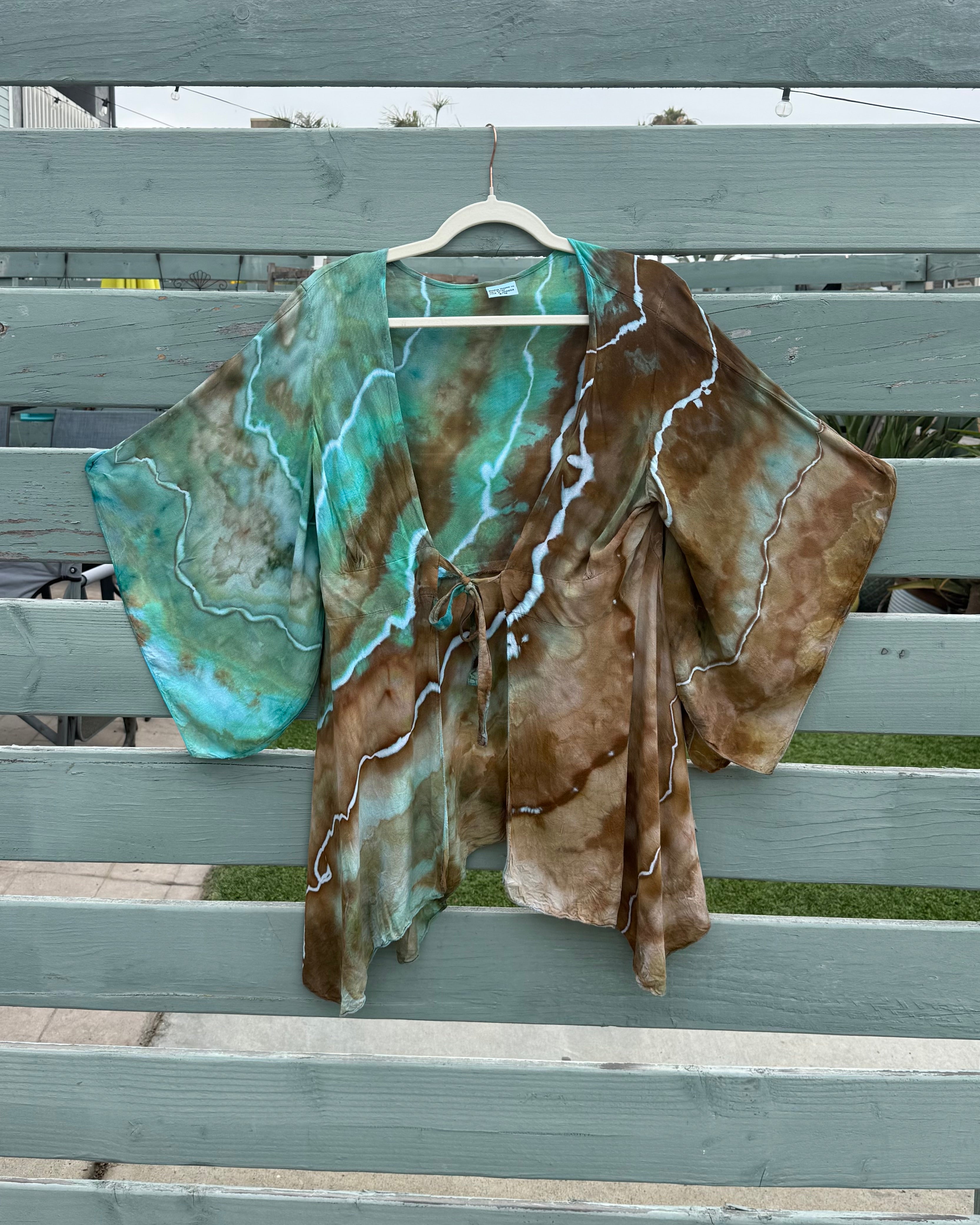 Malachite Earth Kimono Top (S/M)